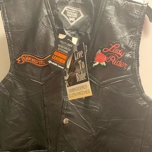 Genuine leather HD vest